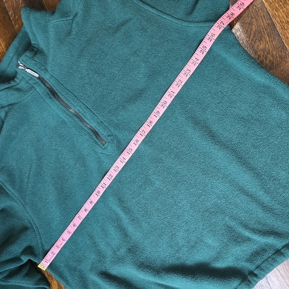 Eddie Bauer Men's Green Leece Pullover Quarter Zip Jacket XL - Picture 6 of 8